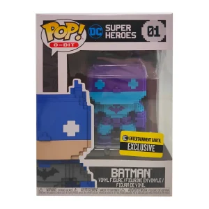 Funko Pop DC Super Heroes 8 Bit Batman #01 Vinyl Figure 2018 Entertainment Earth Exclusive
