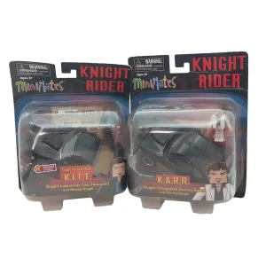 Knight Rider Minimates Bundle K.I.T.T With Michael Knight & K.A.R.R With Garthe Knight Diamond Toys 2011