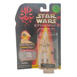 Star Wars Episode 1 Battle Droid Blaster With Damage CommTech Chip 3.75 Inch Action Figure Hasbro 1998