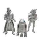Star Wars Saga Series Silver Darth Vader Sandtrooper R2 D2 Action Figures 1999-2000