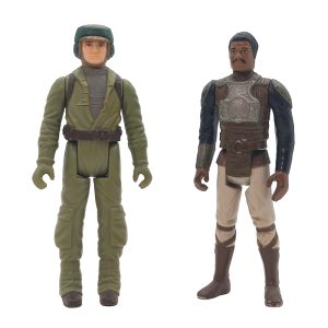 Star Wars Bundle Lando Calrissian & Rebel Commando 3.75 Inch Action Figures Kenner 1982 1983