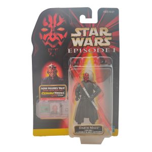 Star Wars Episode 1 Darth Maul Jedi Duel CommTech Chip 3.75 Inch Action Figure Hasbro 1999