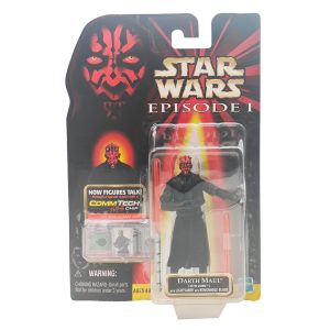 Star Wars Episode 1 Darth Maul Sith Lord CommTech Chip 3.75 Inch Action Figure Hasbro 1999